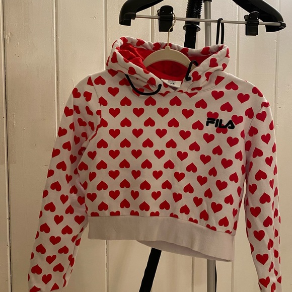 UO X FILA heart hoodies - Picture 2 of 4